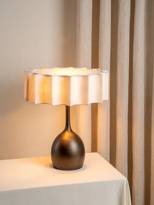 Viotti - Bronze And Linen Table Lamp - Loom Collection