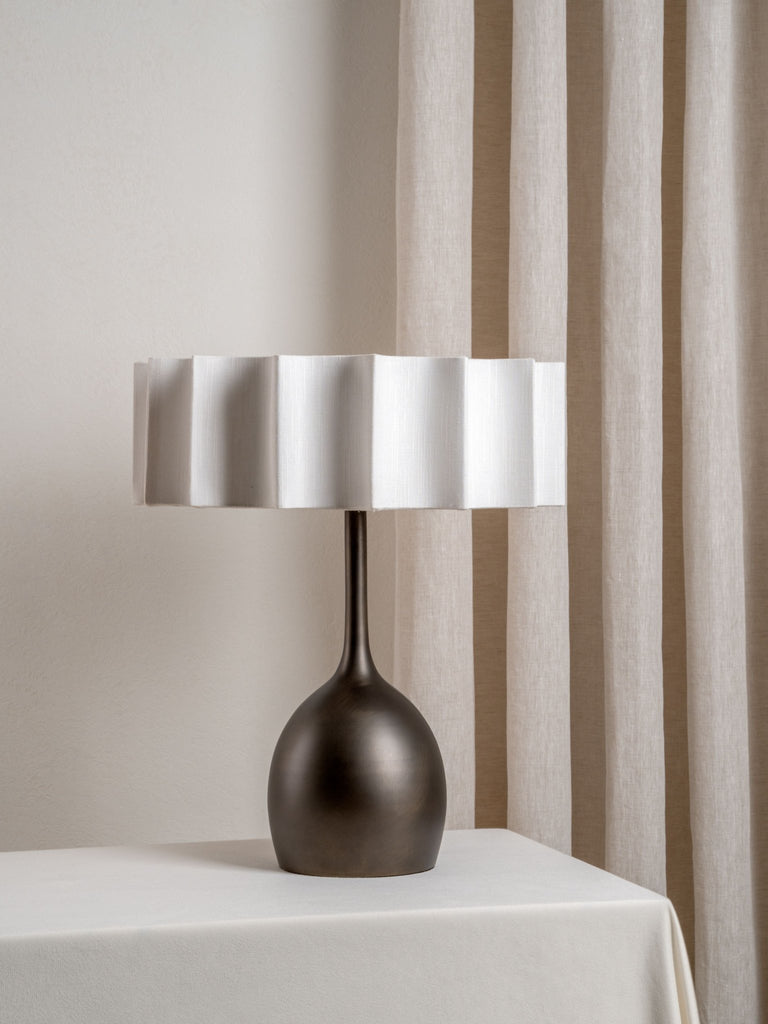 Viotti - Bronze And Linen Table Lamp - Loom Collection