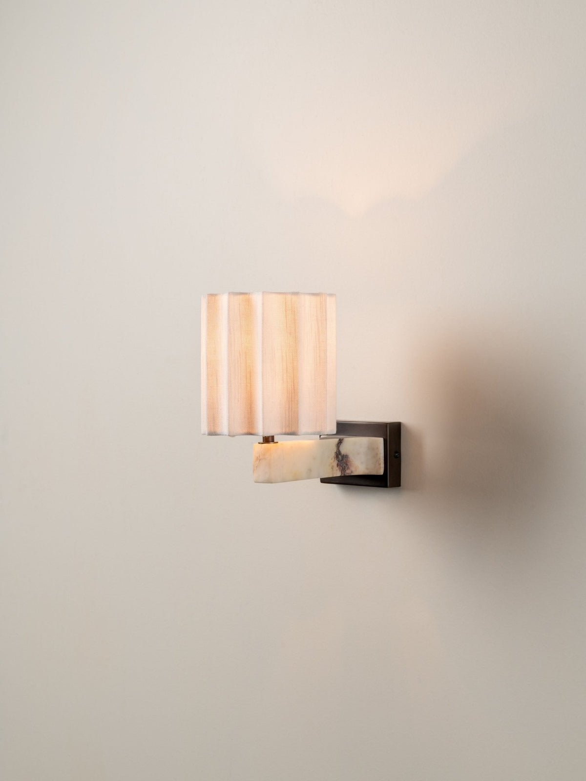 Viotti - Calacatta Viola Marble And Linen Wall Light