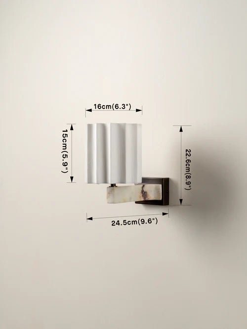Viotti - Calacatta Viola Marble And Linen Wall Light - Loom Collection