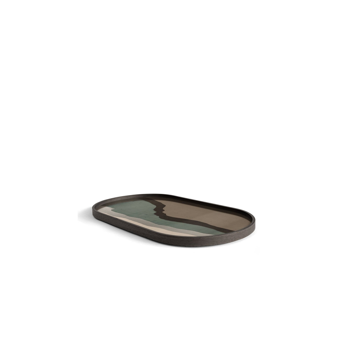 Wabi Sabi Oblong Glass Tray - Slate