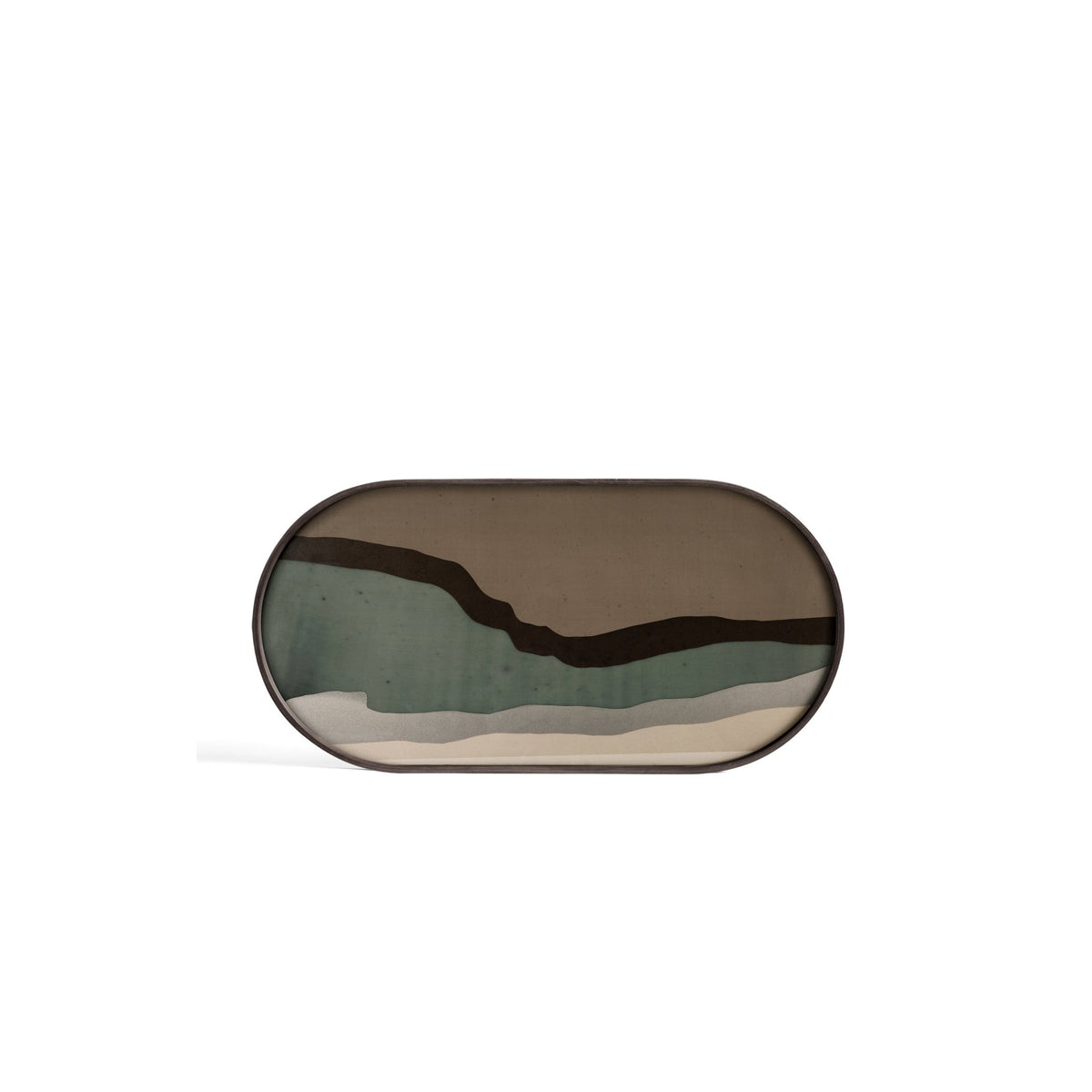 Wabi Sabi Oblong Glass Tray - Slate