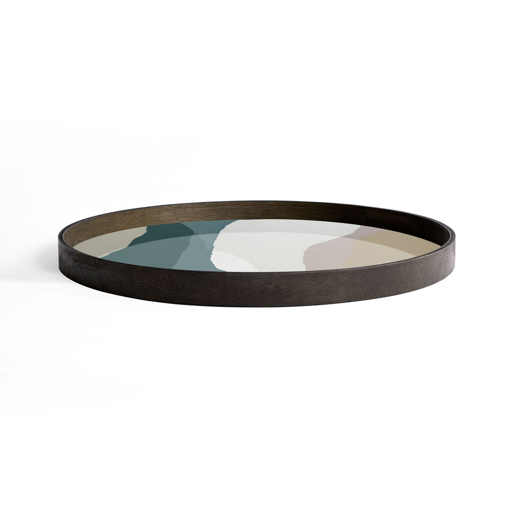 Wabi Sabi Round Glass Tray - Slate - Loom Collection