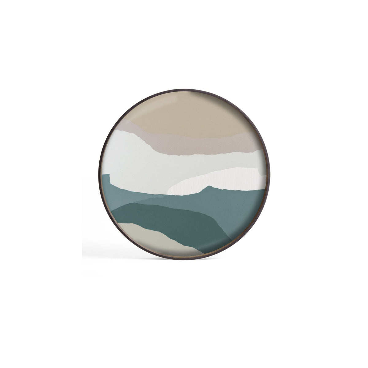 Wabi Sabi Round Glass Tray - Slate