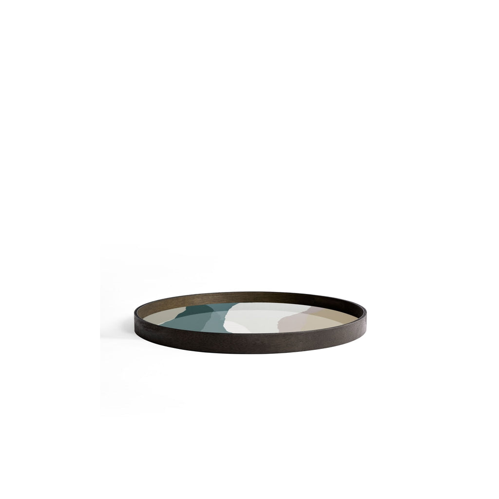 Wabi Sabi Round Glass Tray - Slate - Loom Collection