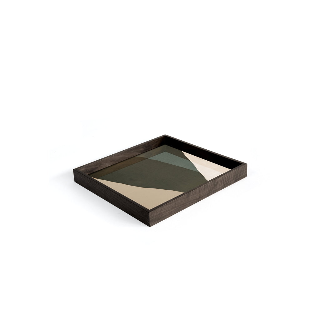 Wabi Sabi Square Glass Tray - Blue - Loom Collection