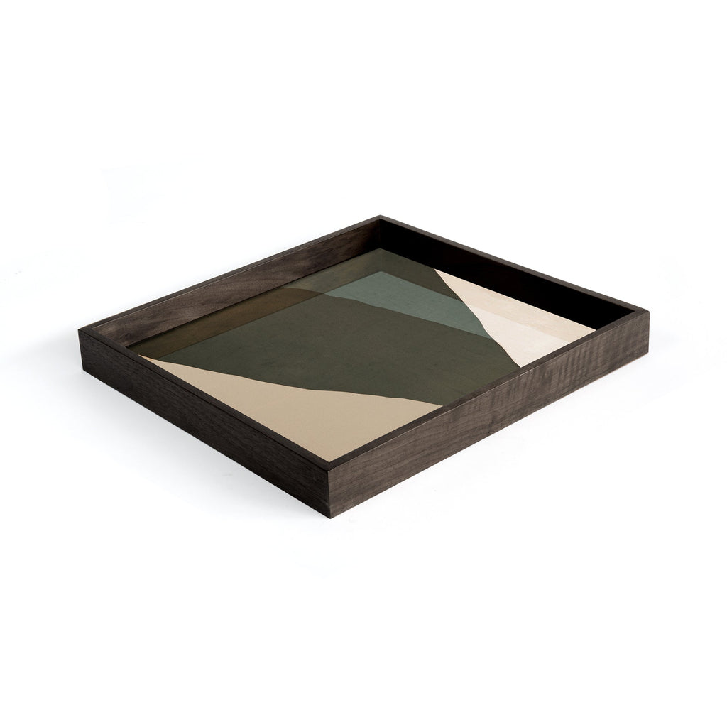 Wabi Sabi Square Glass Tray - Blue - Loom Collection