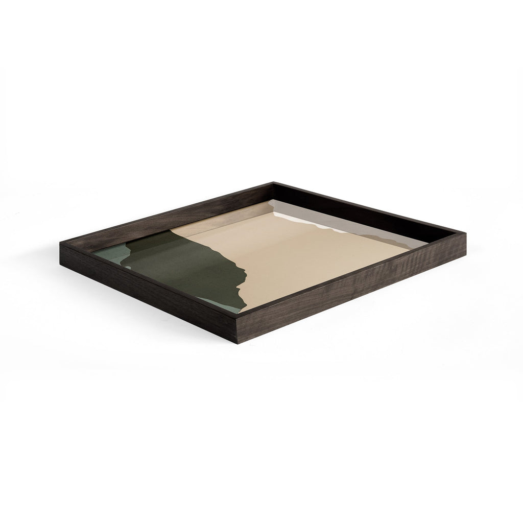 Wabi Sabi Square Glass Tray - Cream - Loom Collection