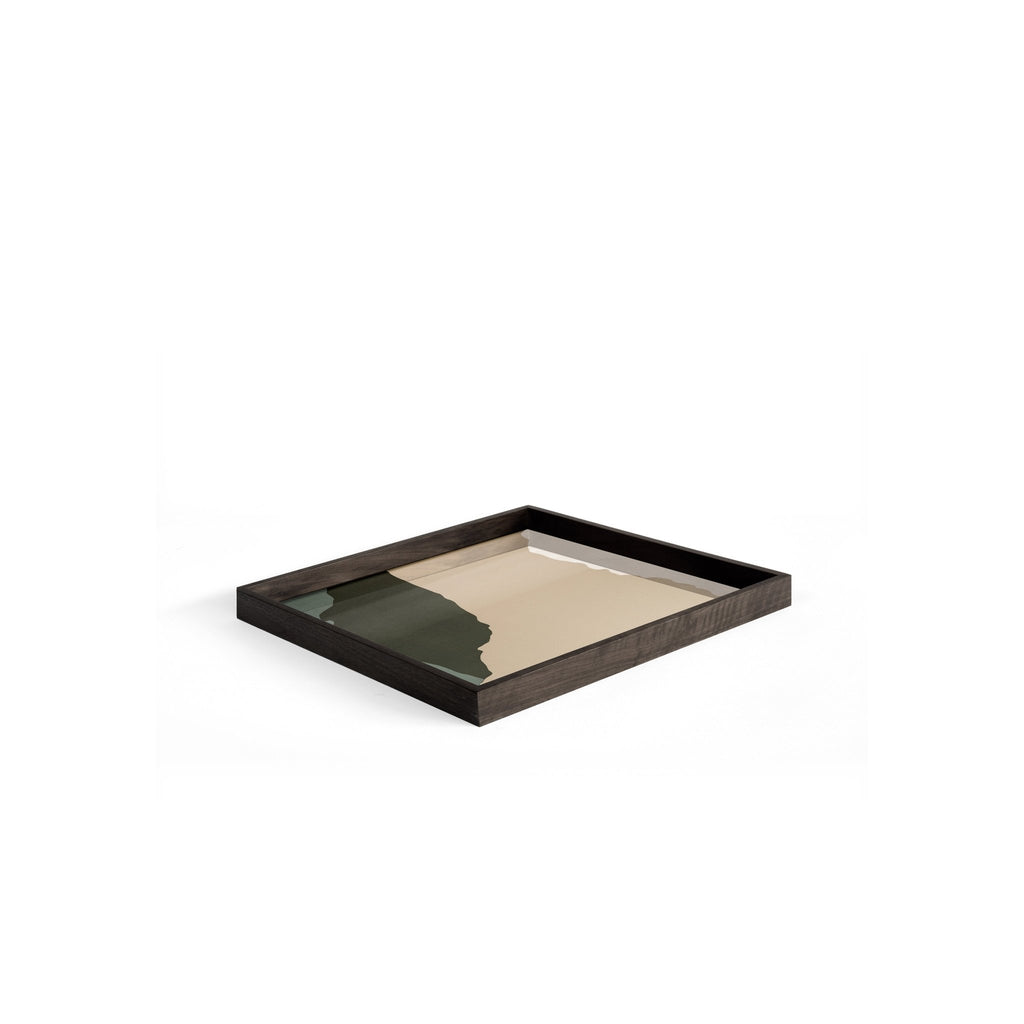 Wabi Sabi Square Glass Tray - Cream - Loom Collection