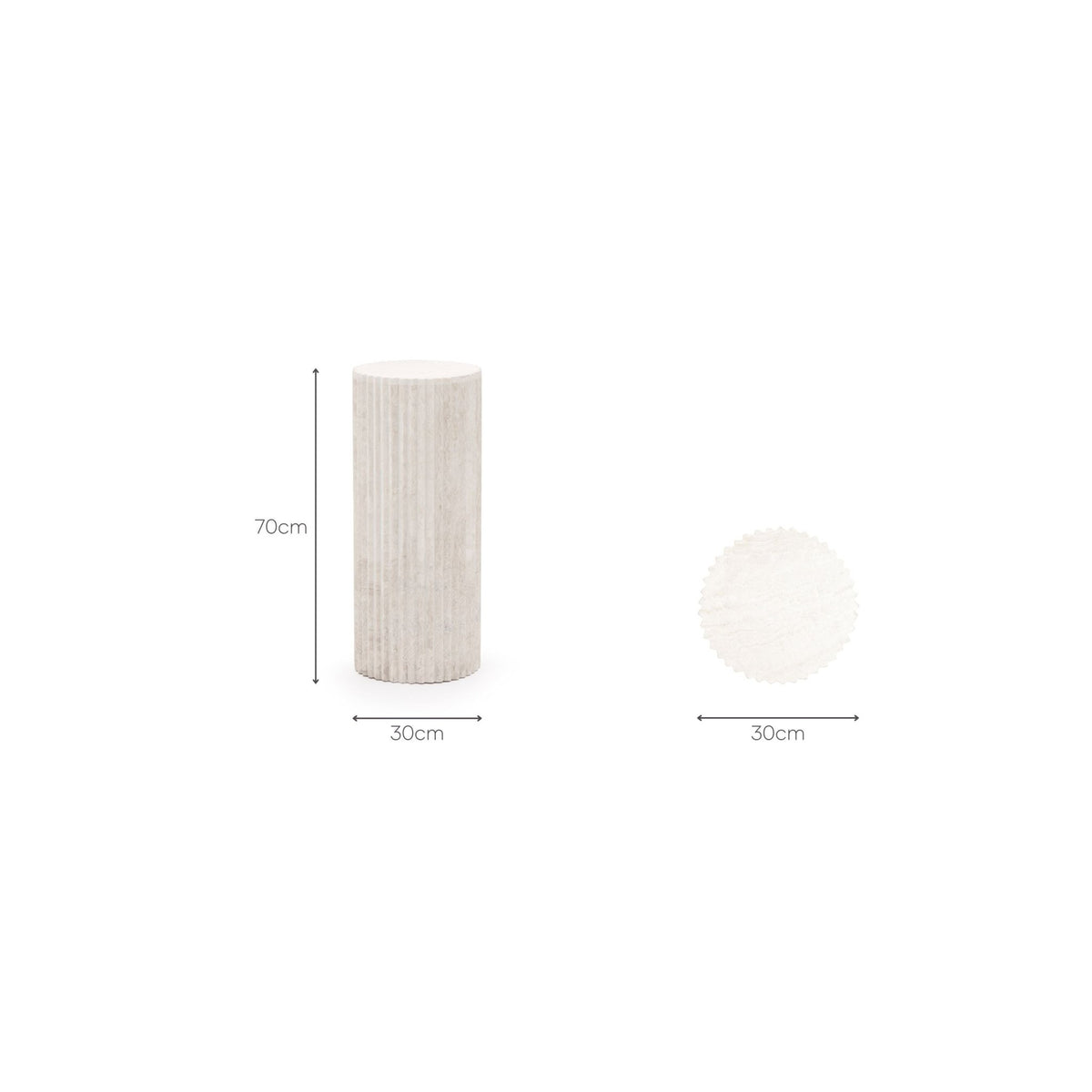 Wave Pedestal Medium - Pedestals Loom Collection Loom Collection Dubai