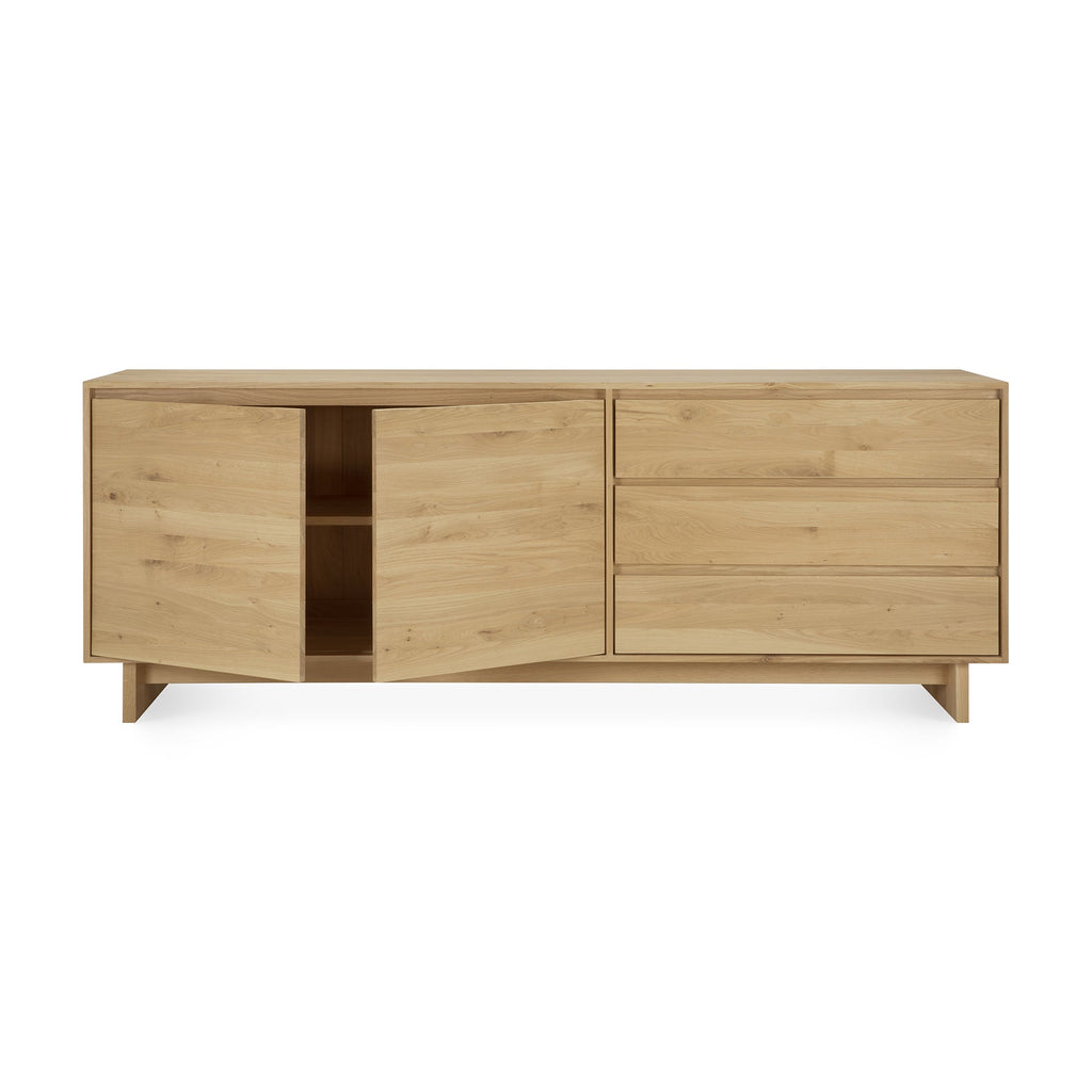 Wave Sideboard - Oak - 2 Doors - 3 Drawers - Loom Collection