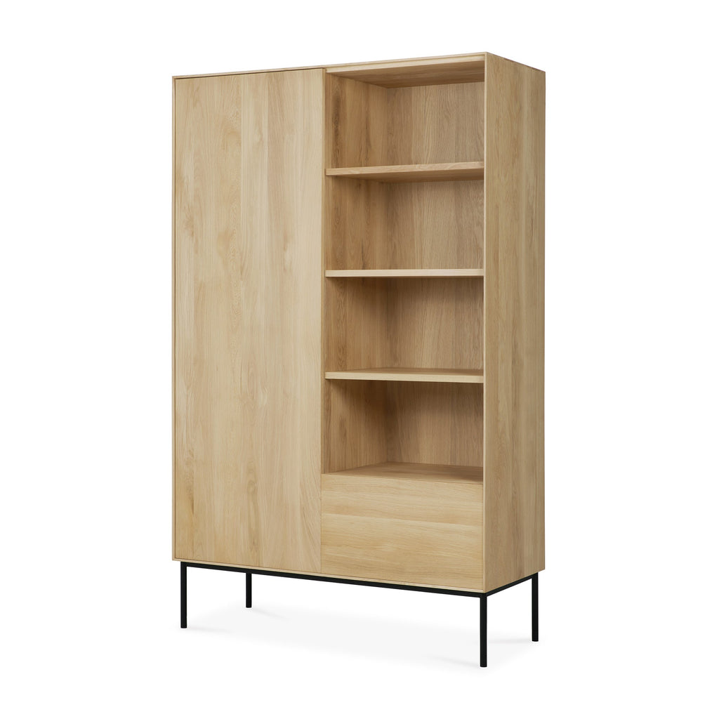 Whitebird Cupboard - Varnished oak - 1 Door - 1 Drawer - Loom Collection