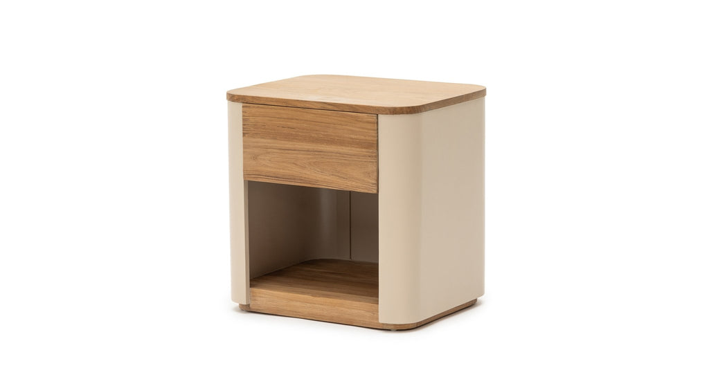 Willow Bedside Table - Beige.