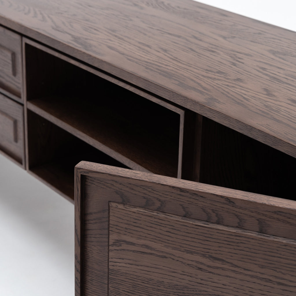 Yorke 220 Entertainment Unit - Espresso Oak - Loom Collection