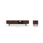 Yorke 220 Entertainment Unit - Espresso Oak & Travertine