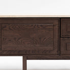 Yorke 220 Entertainment Unit - Espresso Oak & Travertine