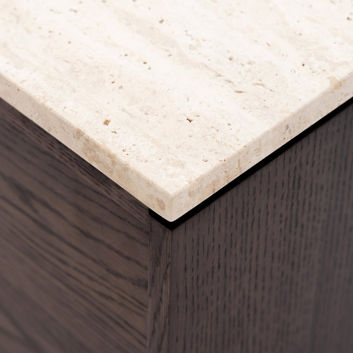 Yorke 220 Entertainment Unit - Espresso Oak & Travertine