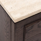 Yorke 220 Entertainment Unit - Espresso Oak & Travertine