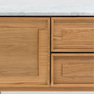 Yorke 220 Entertainment Unit - Light Oak & Bianca Carrara - TV and Entertainment Units Tolv Loom Collection Dubai