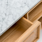 Yorke 220 Entertainment Unit - Light Oak & Bianca Carrara - TV and Entertainment Units Tolv Loom Collection Dubai