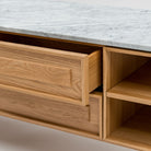 Yorke 220 Entertainment Unit - Light Oak & Bianca Carrara - TV and Entertainment Units Tolv Loom Collection Dubai