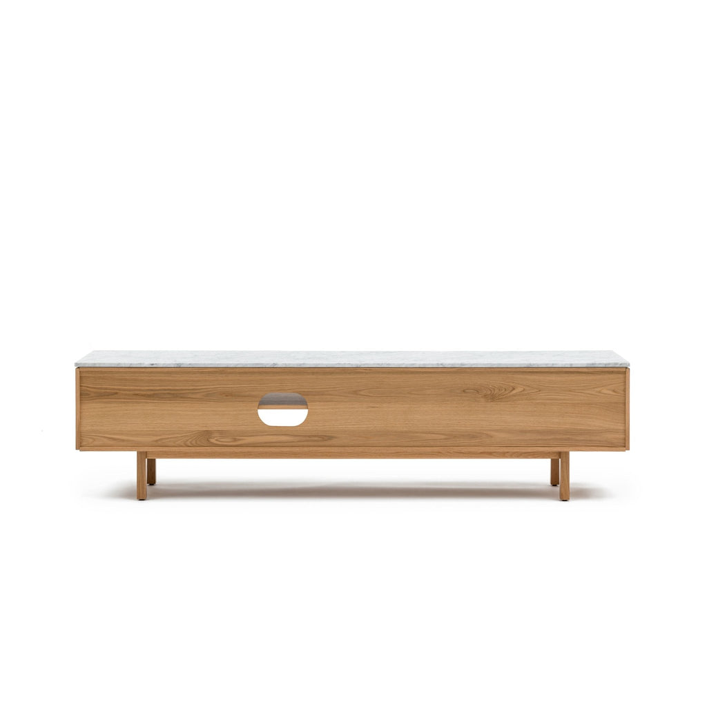 Yorke 220 Entertainment Unit - Light Oak & Bianca Carrara - TV and Entertainment Units Tolv Loom Collection Dubai