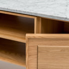 Yorke 220 Entertainment Unit - Light Oak & Bianca Carrara - TV and Entertainment Units Tolv Loom Collection Dubai