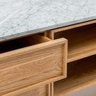 Yorke 220 Entertainment Unit - Light Oak & Bianca Carrara - TV and Entertainment Units Tolv Loom Collection Dubai