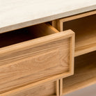 Yorke 220 Entertainment Unit - Light Oak & Travertine - TV and Entertainment Units Tolv Loom Collection Dubai