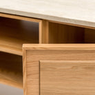 Yorke 220 Entertainment Unit - Light Oak & Travertine - TV and Entertainment Units Tolv Loom Collection Dubai
