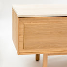 Yorke 220 Entertainment Unit - Light Oak & Travertine - TV and Entertainment Units Tolv Loom Collection Dubai