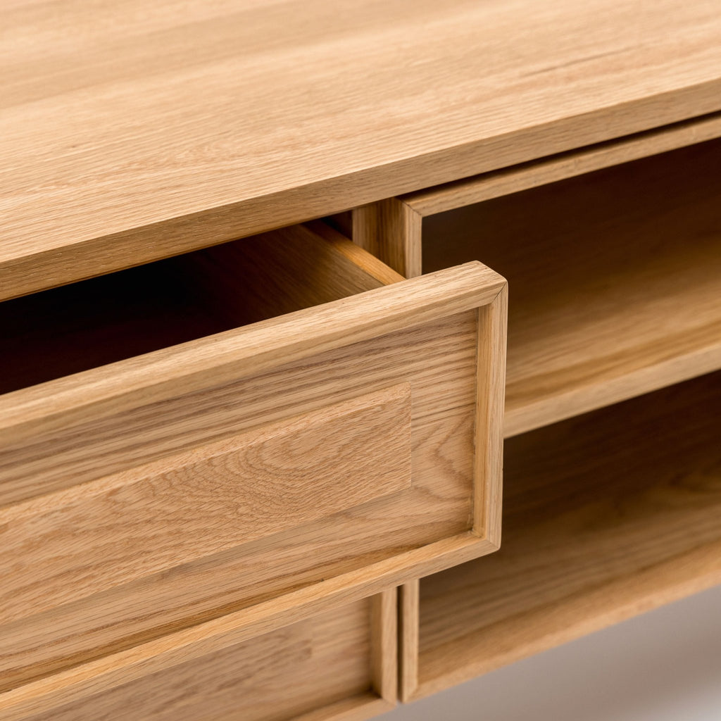 Yorke 220 Entertainment Unit - Light Oak - TV and Entertainment Units Tolv Loom Collection Dubai