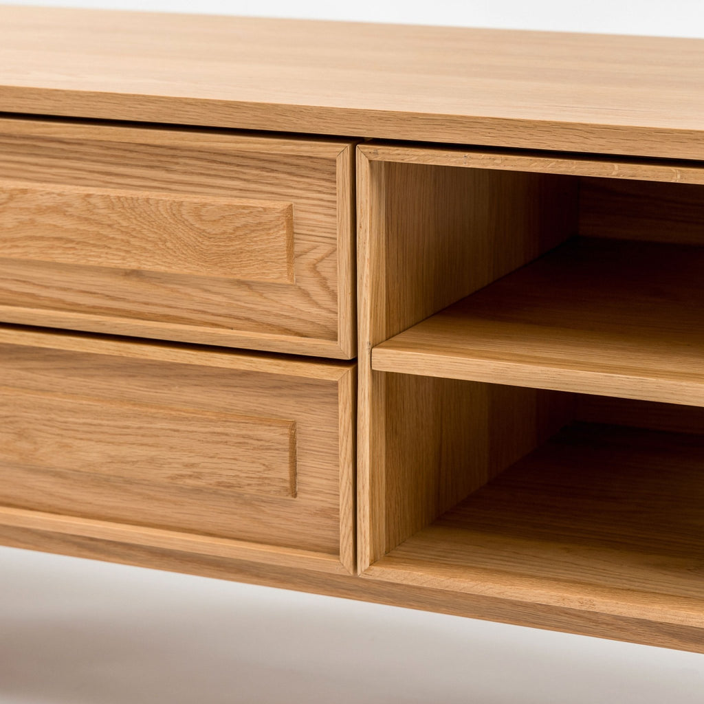 Yorke 220 Entertainment Unit - Light Oak - TV and Entertainment Units Tolv Loom Collection Dubai