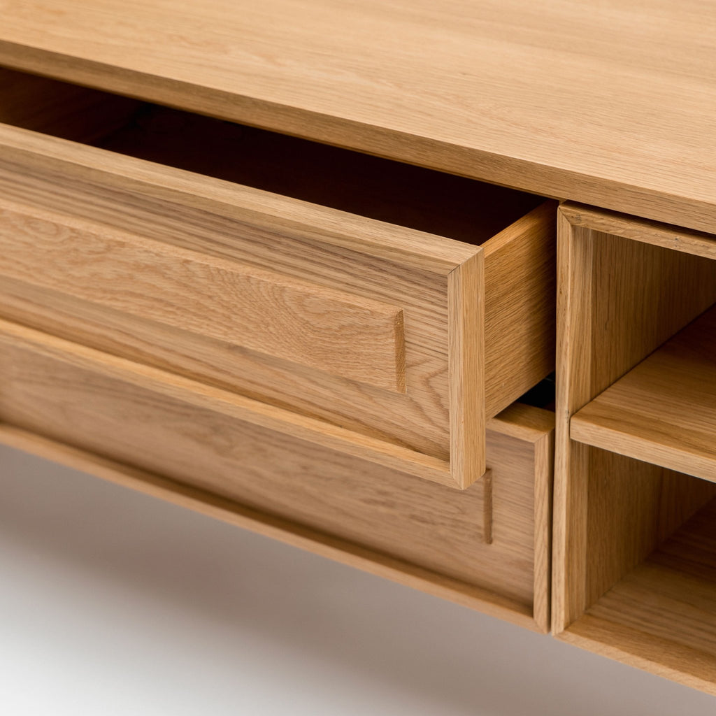 Yorke 220 Entertainment Unit - Light Oak - TV and Entertainment Units Tolv Loom Collection Dubai