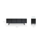 Yorke 220 Sideboard - Black Oak & Bianca Carrara - Buffets & Sideboards Tolv Loom Collection Dubai