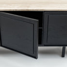 Yorke 220 Sideboard - Black Oak & Travertine - Buffets & Sideboards Tolv Loom Collection Dubai