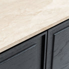 Yorke 220 Sideboard - Black Oak & Travertine - Buffets & Sideboards Tolv Loom Collection Dubai