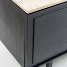 Yorke 220 Sideboard - Black Oak & Travertine - Buffets & Sideboards Tolv Loom Collection Dubai