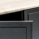 Yorke 220 Sideboard - Black Oak & Travertine - Buffets & Sideboards Tolv Loom Collection Dubai