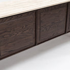 Yorke 220 Sideboard - Espresso Oak & Travertine