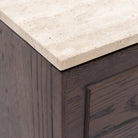 Yorke 220 Sideboard - Espresso Oak & Travertine