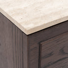 Yorke 220 Sideboard - Espresso Oak & Travertine