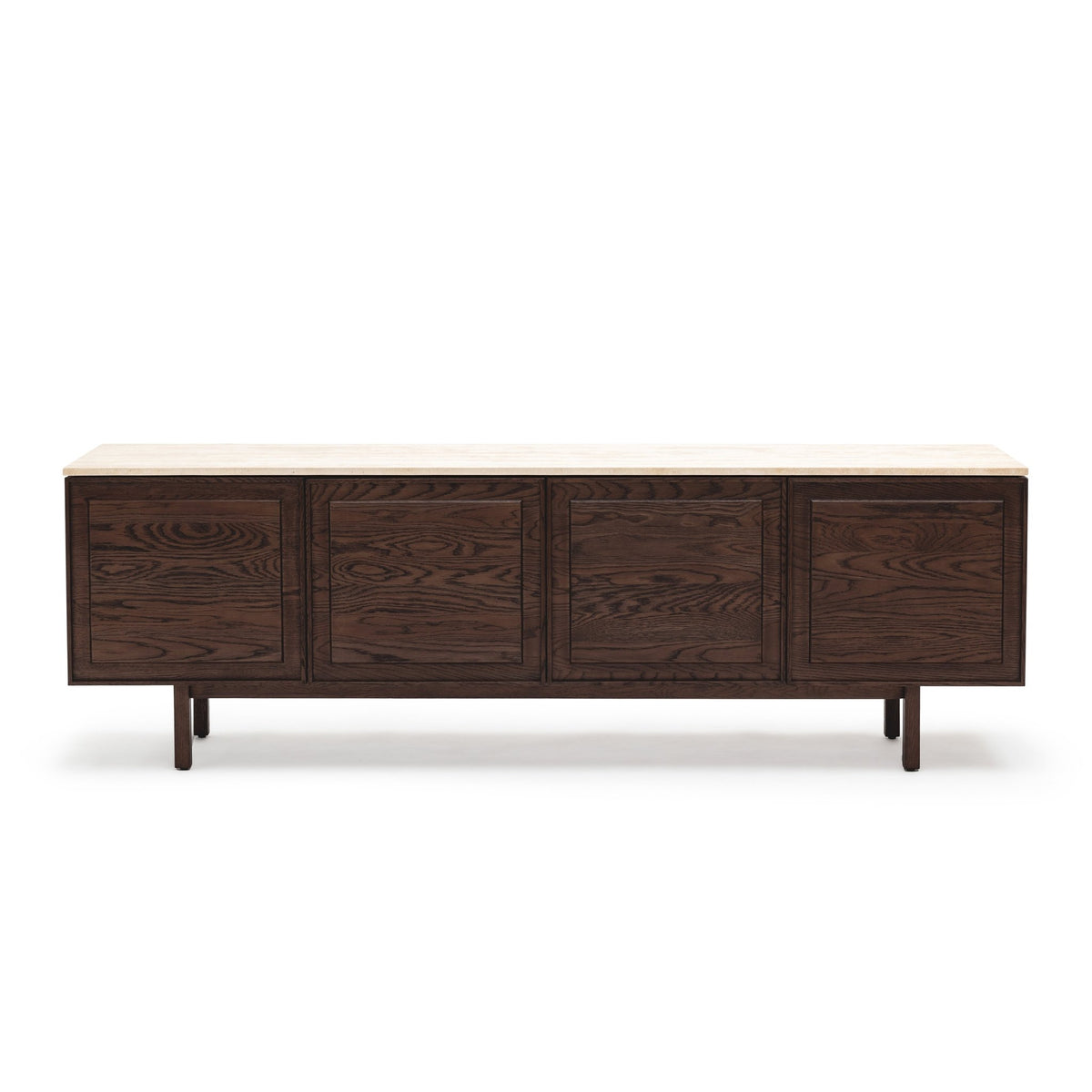Yorke 220 Sideboard - Espresso Oak & Travertine