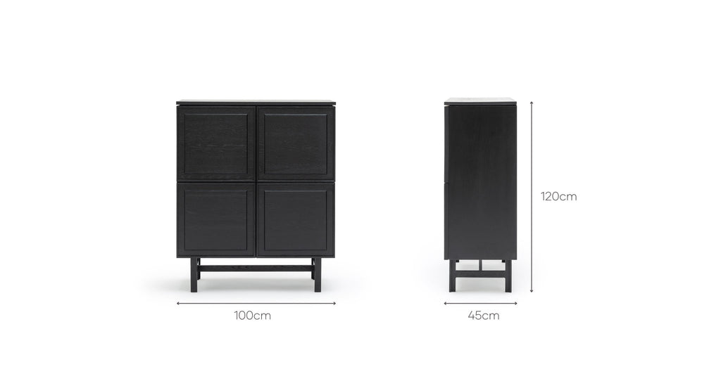 Yorke Highboard - Black Oak - Loom Collection