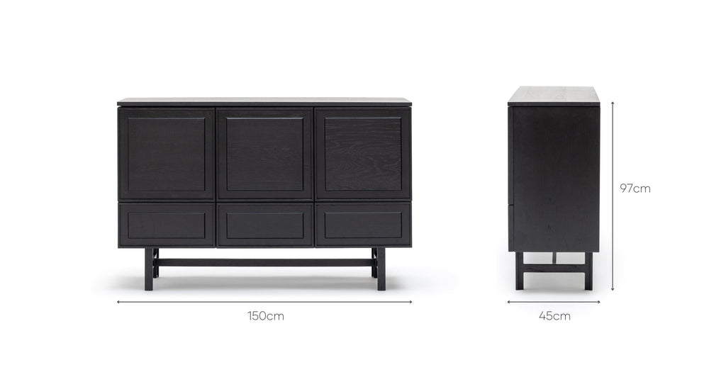 Yorke Highboard - Black Oak - Loom Collection