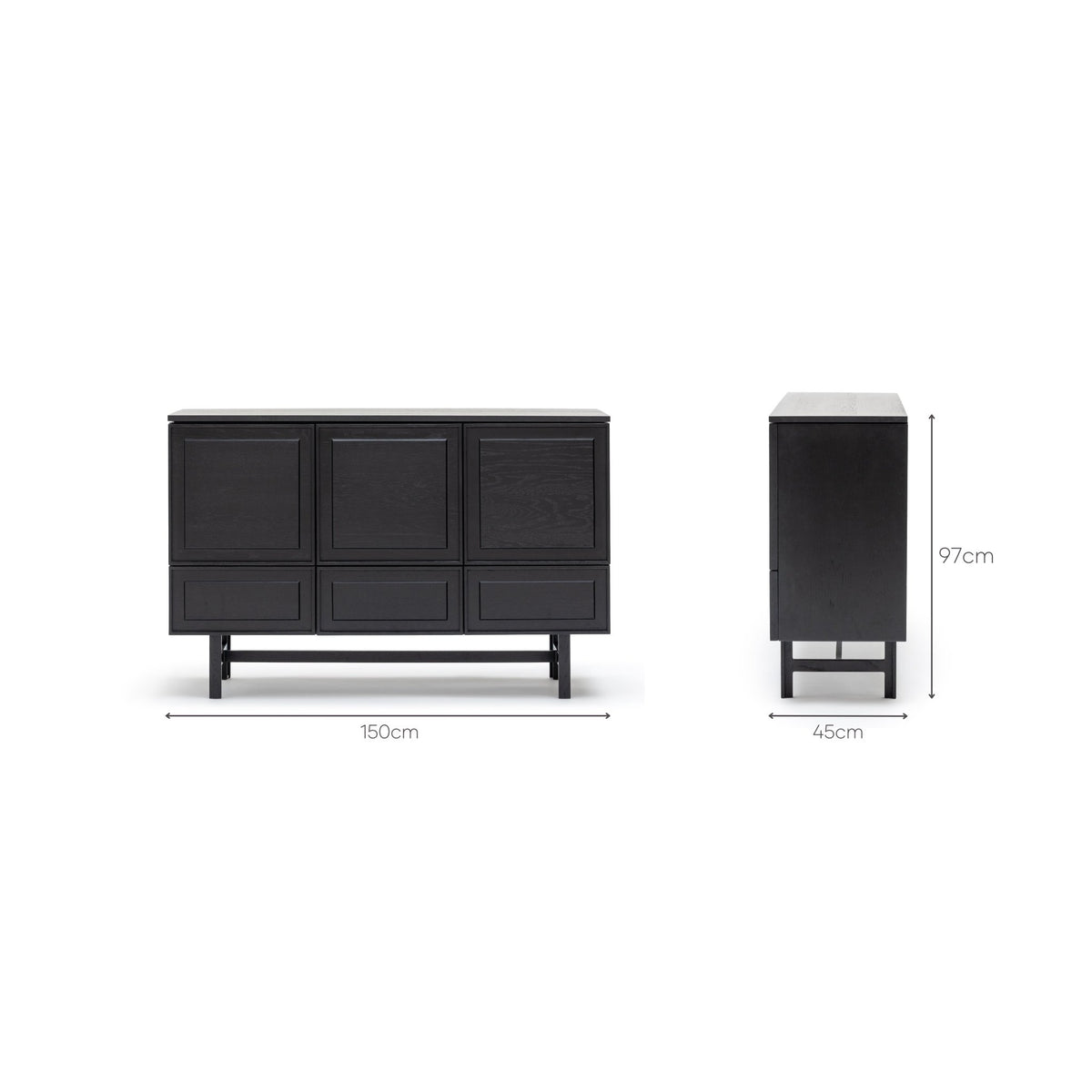Yorke Highboard - Black Oak