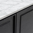 Yorke Highboard - Black Oak & Bianca Carrara