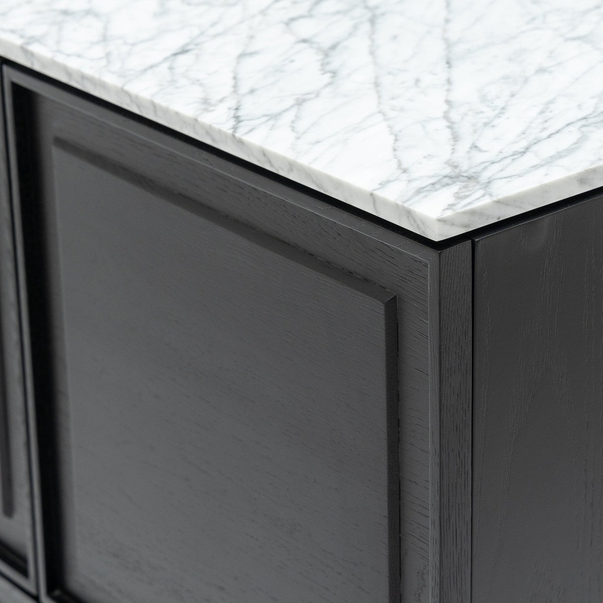 Yorke Highboard - Black Oak & Bianca Carrara