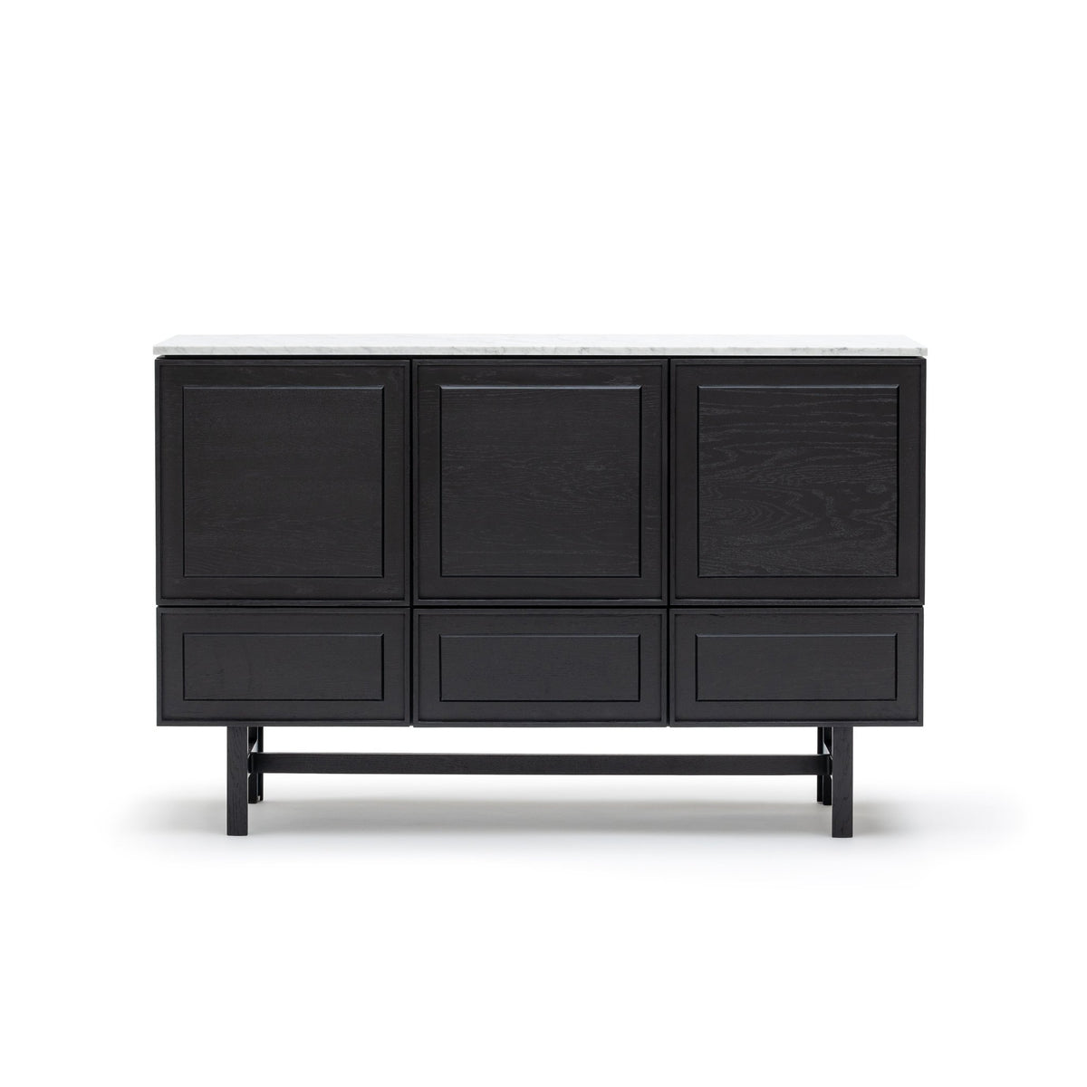 Yorke Highboard - Black Oak & Bianca Carrara