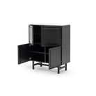Yorke Highboard - Black Oak & Bianca Carrara